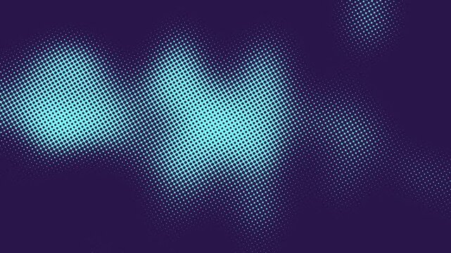Nostalgic 90s style loop Checkered Halftone Pattern dark Blue Abstract Background. Chequered Square Particles Subtle Texture Pop Art Design. Half Tone Contrast Graphic Minimalist Art Wide animation