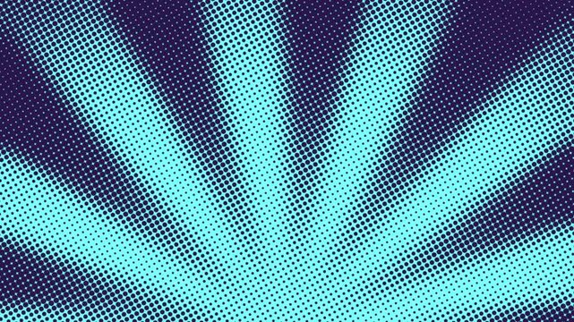 Nostalgic 90s style loop Checkered Halftone Pattern dark Blue Abstract Background. Chequered Square Particles Subtle Texture Pop Art Design. Half Tone Contrast Graphic Minimalist Art Wide animation