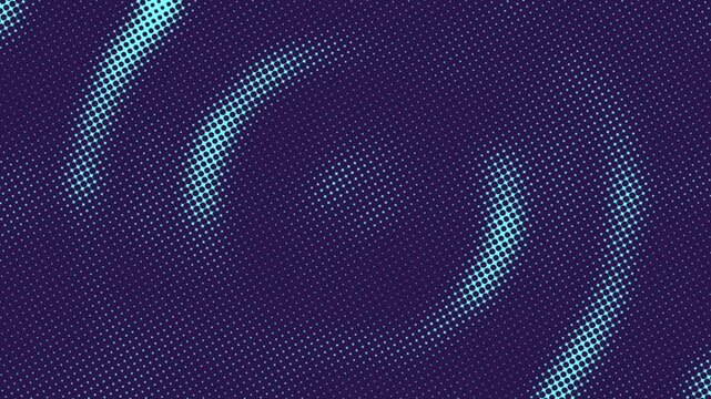Nostalgic 90s style loop Checkered Halftone Pattern dark Blue Abstract Background. Chequered Square Particles Subtle Texture Pop Art Design. Half Tone Contrast Graphic Minimalist Art Wide animation