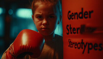 Starkes Mädchen kämpft gegen Geschlechterstereotypen im Boxring


