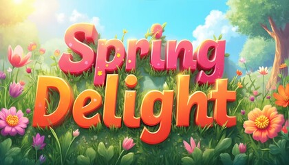 Radiant Spring Delight, A vibrant celebration of nature's awakening season
