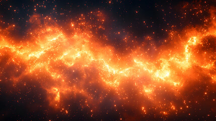 Glowing cosmic plasma in the vast universe in space the Milky Way Galaxy in the vast universe