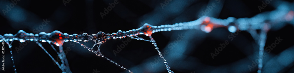 Poster abstract network of interconnected strands with nodes