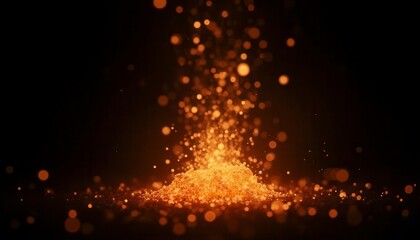 Abstract fiery explosion on black background, suitable for graphic design