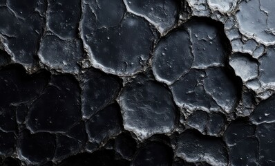Textured black stone surface
