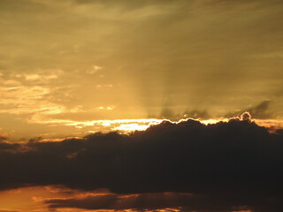 sunset in the clouds