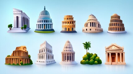 Architectural Landmark Icons