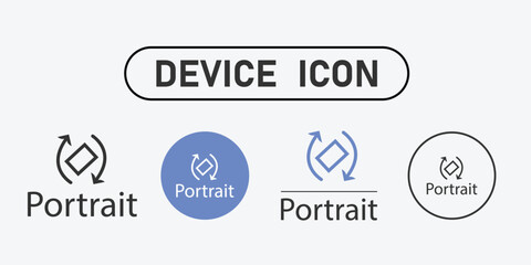 Portrait icon symbol pictogram.