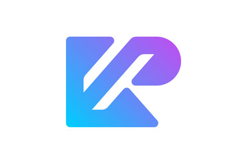 KP Futuristic Monogram Logo