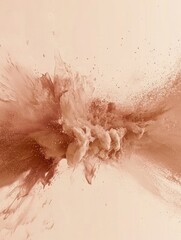 Fototapeta premium Dust explosion in warm, earthy tones for a dynamic abstract background