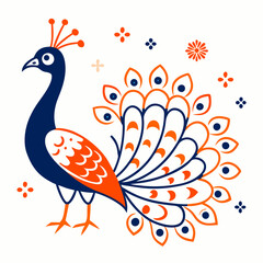 vector illustration of peacock