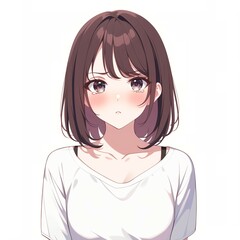 アニメ調の美少女の切り抜き用素材