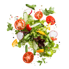 fresh vegetables on a white background