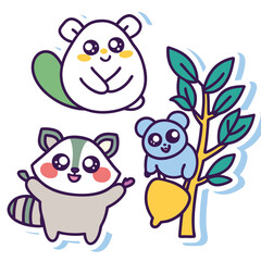 abstract vector sticker