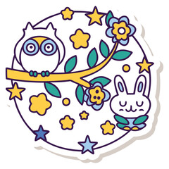 abstract vector sticker