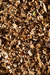 Natural Wood Chips Create a Nurturing Environment for Vibrant Organic Gardening and Sustainable Growth in a Backyard Oasis