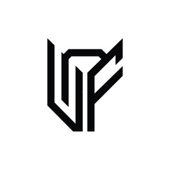 UF monogram logo design letter text name symbol monochrome logotype alphabet character simple logo