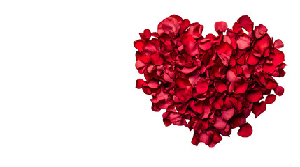 heart made of red roses