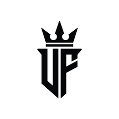 UF monogram logo design letter text name symbol monochrome logotype alphabet character simple logo