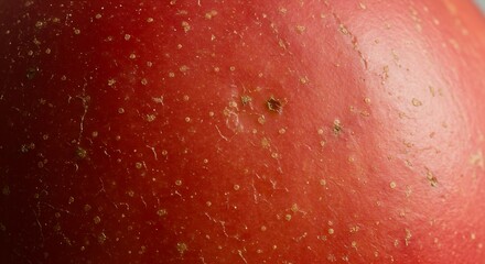 Fototapeta premium A close-up of an apple's skin, showing its natural texture and tiny imperfections.