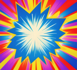 Comic books dialog bubbles. Cartoon book superhero scrapbook page template, empty comical speech clouds, graphic art frame layout template illustration. Pop art background with blank.generative ai	