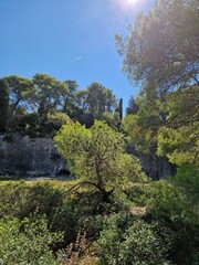 Fototapeta premium island,green, nature,rocks,trees,sunny day,nature