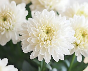 White flowers showcased in soft lighting to highlight their serene, romantic beauty