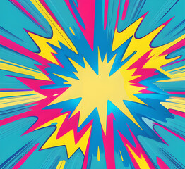 Comic books dialog bubbles. Cartoon book superhero scrapbook page template, empty comical speech clouds, graphic art frame layout template illustration. Pop art background with blank.generative ai	