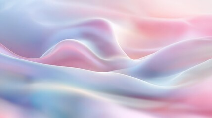 Obraz premium Soft Pastel Pink and Blue Fabric Texture with Smooth Waves