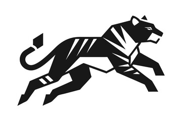 Obraz premium Tribal tiger jump - vector tattoo