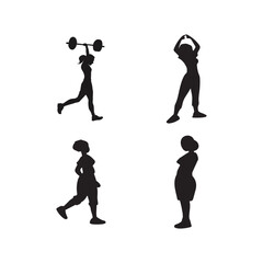 Set of logo Energy gym vector