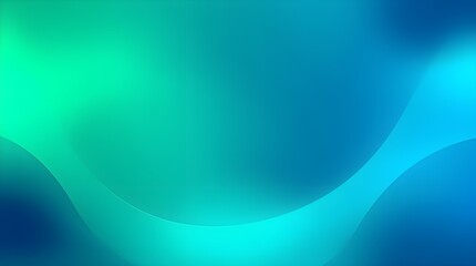 Fototapeta premium Teal green blue grainy color gradient background glowing noise texture cover header poster design