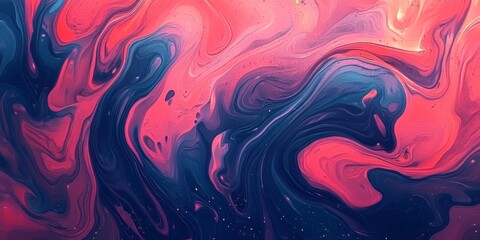 Fototapeta premium Abstract Colorful Swirls Vivid Liquid Blend of Pink, Blue, and Purple In Artistic Flowing Design