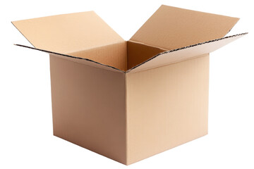 Isolated Open Cardboard Box Ready For Packing