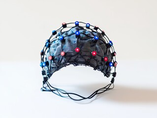 Electroencephalography EEG cap for brain monitoring and neurological research
