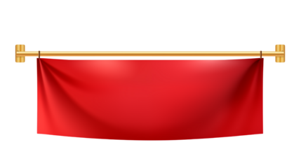 Elegant Red Draped Fabric on Golden Rod Perfect for Award Ceremony  Grand Opening Product Launch Event Invitation Website Banner and More