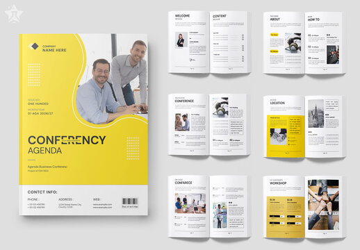 Conference Agenda Brochure Template