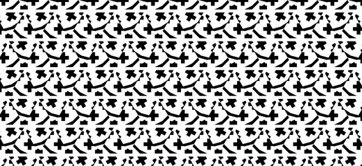 Monochrome Geometric Abstract Art Deco Style Background