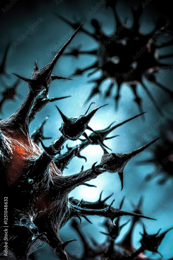Poster exploring the intricate world of microbiology: a deep dive into cellular structures and the role of 