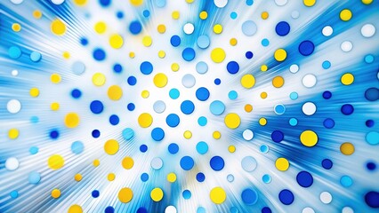 Abstract Blue Yellow Polka Dot Motion Blur Background for Presentations