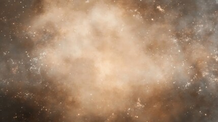 Obraz premium Golden Nebula Cosmic Dust And Starscape