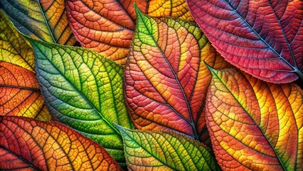 Fototapeta premium Long Exposure Leaf Texture, Abstract Nature Photography, Green Foliage, Botanical Details
