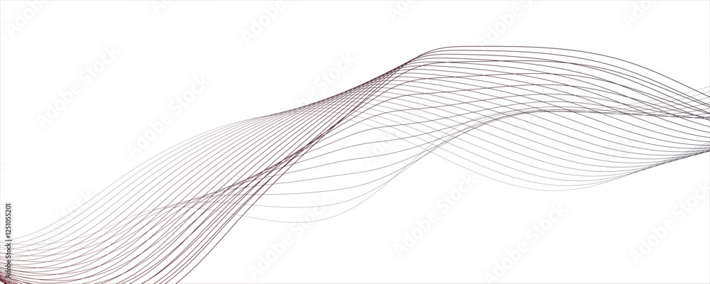 Poster abstract blue smooth wave on a white background. dynamic sound wave abstract wavy element for design