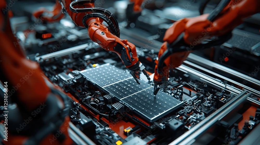 Poster A robot is working on a circuit board