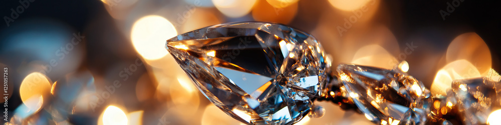 Poster crystal element with bokeh background