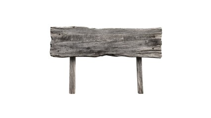 Fototapeta premium Rustic wooden signboard with rough edges, blank space for custom text or logo.