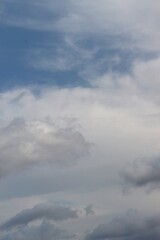 Abstract colorful cloudy sky background. Clouds of different shapes. Nice picture. Cover. Wallpaper. copy space.