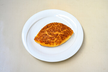 Turkish pastry product , tasty pogaca, acma . Simit, gevrek. Turkish Pastries; peynirli, patatesli, kasarli pogaca, sosili acma, dereotlu pogaca,  borek, acma, ay coregi at patisserie showcase.