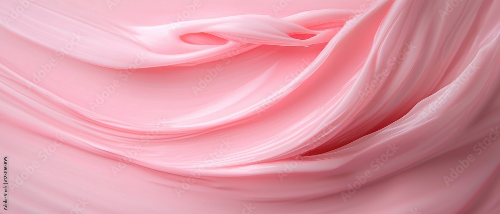 Aufkleber close-up of a pink fabric with a smooth and flowing texture. the fabric appears to be made of a soft