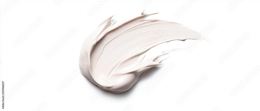 Poster close-up of a creamy white substance, which appears to be a foundation or concealer. the substance i